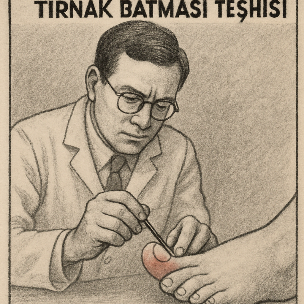 tıbbı muayene ile tırnak batması teşhisi