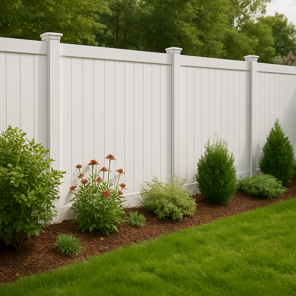 Vinyl Fence Illustrating Garden Privacy
