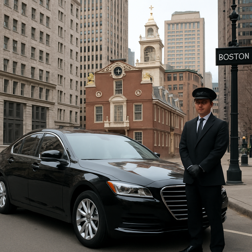 Luxury chauffeur vehicle in Boston