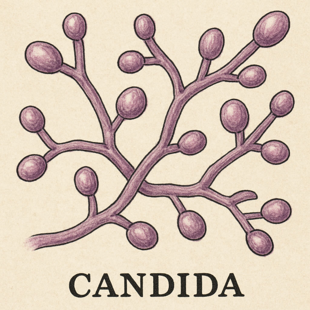 Candida fungus illustration