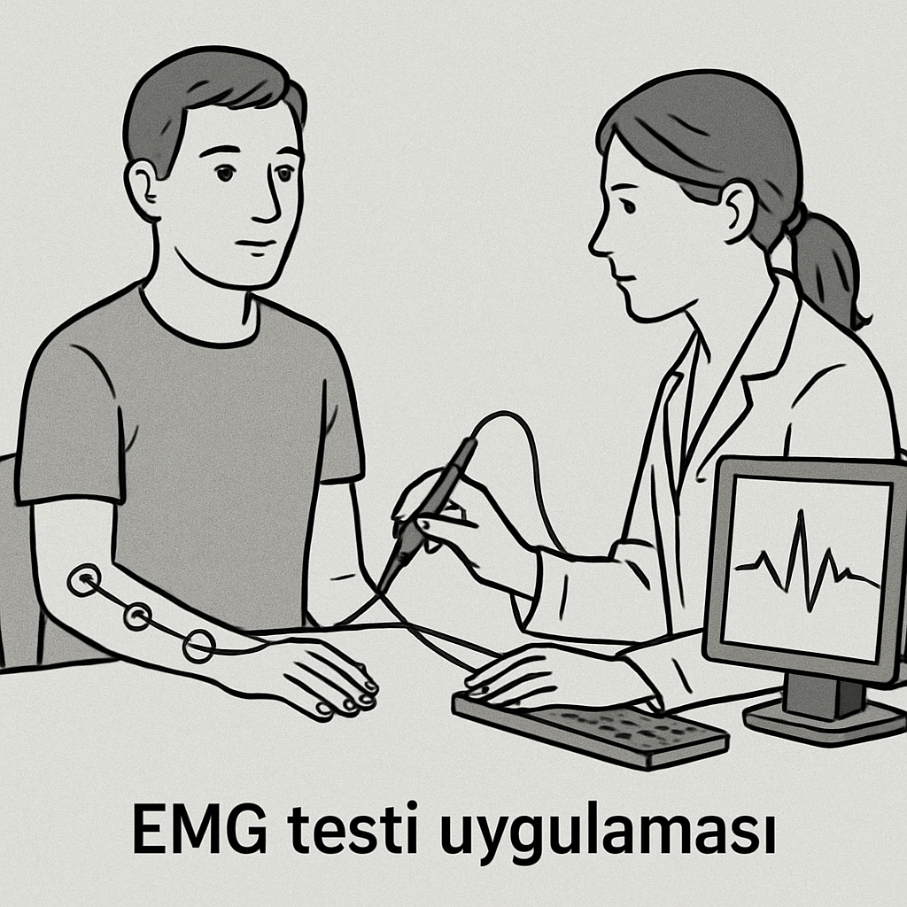 EMG testi uygulaması
