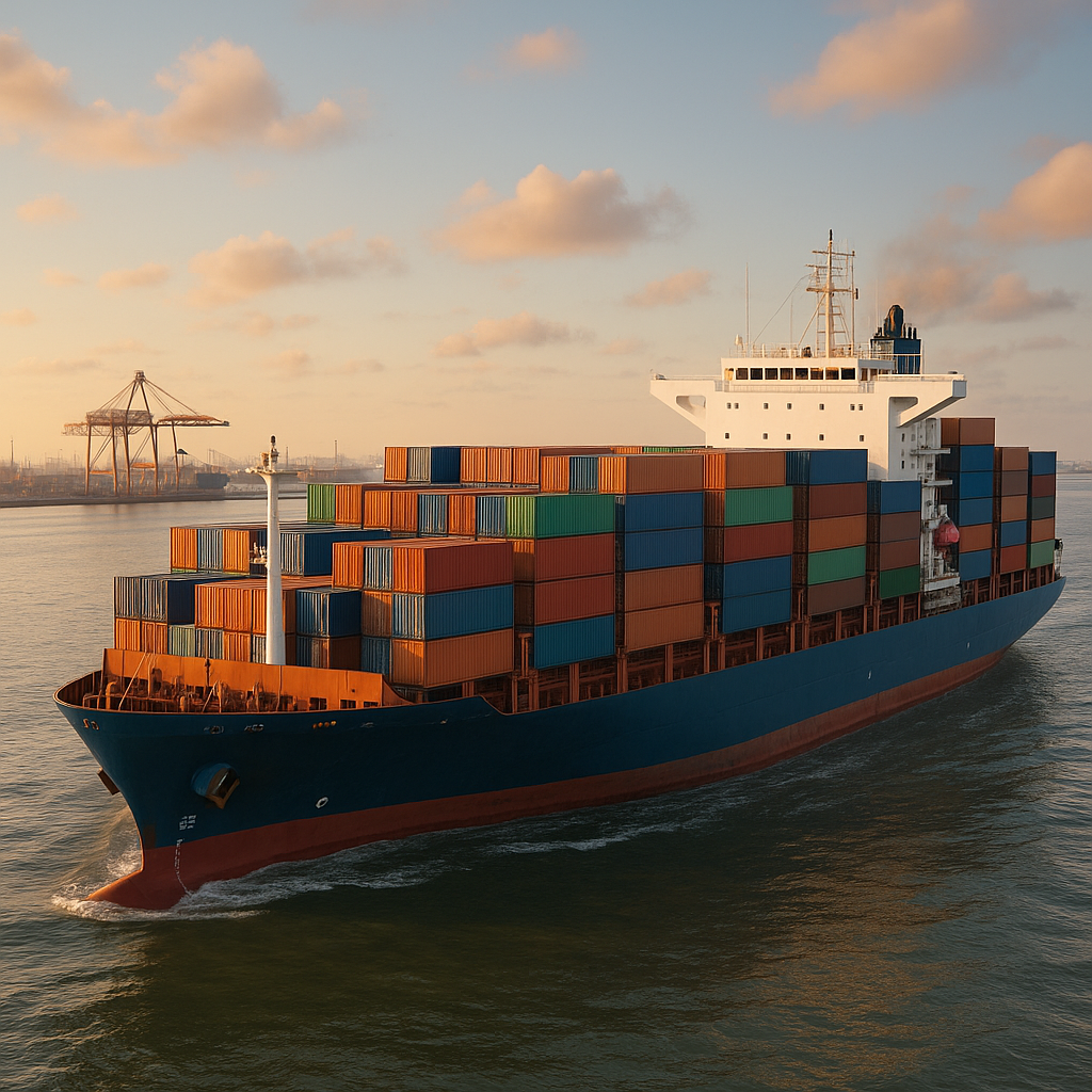 Cargo ship importing goods
