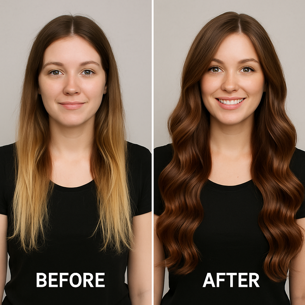 Beautiful hair transformation