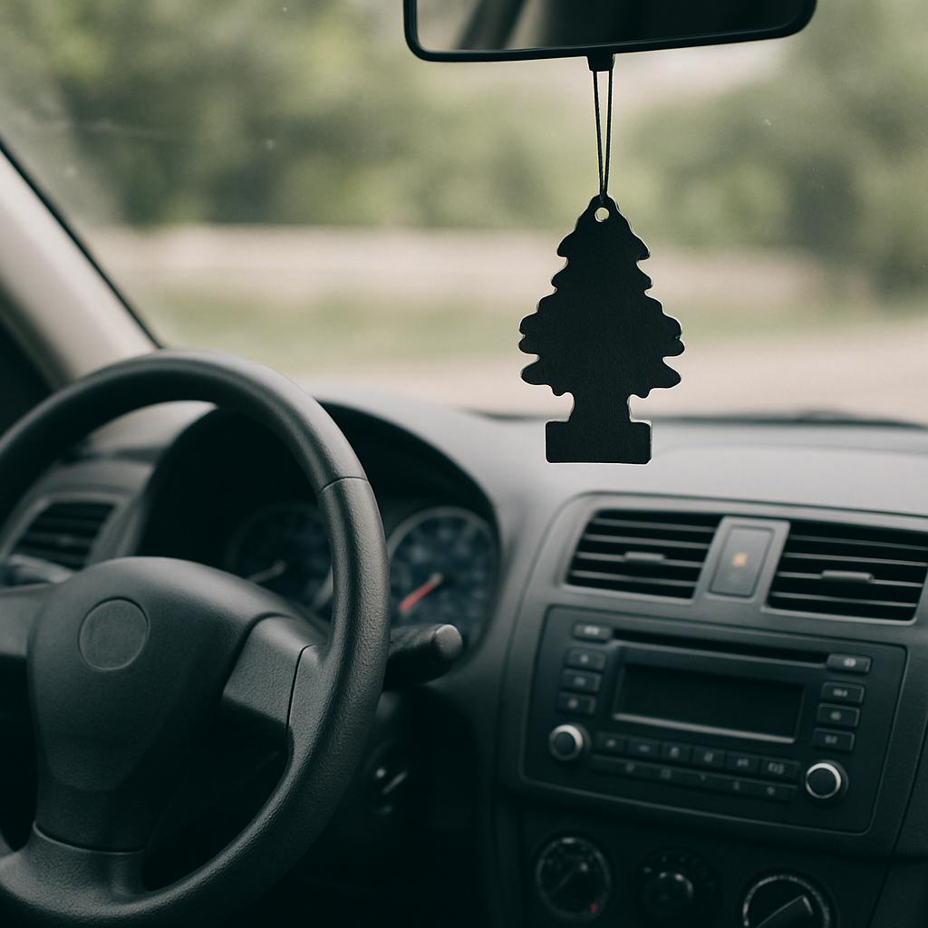 Car with an air freshener inside