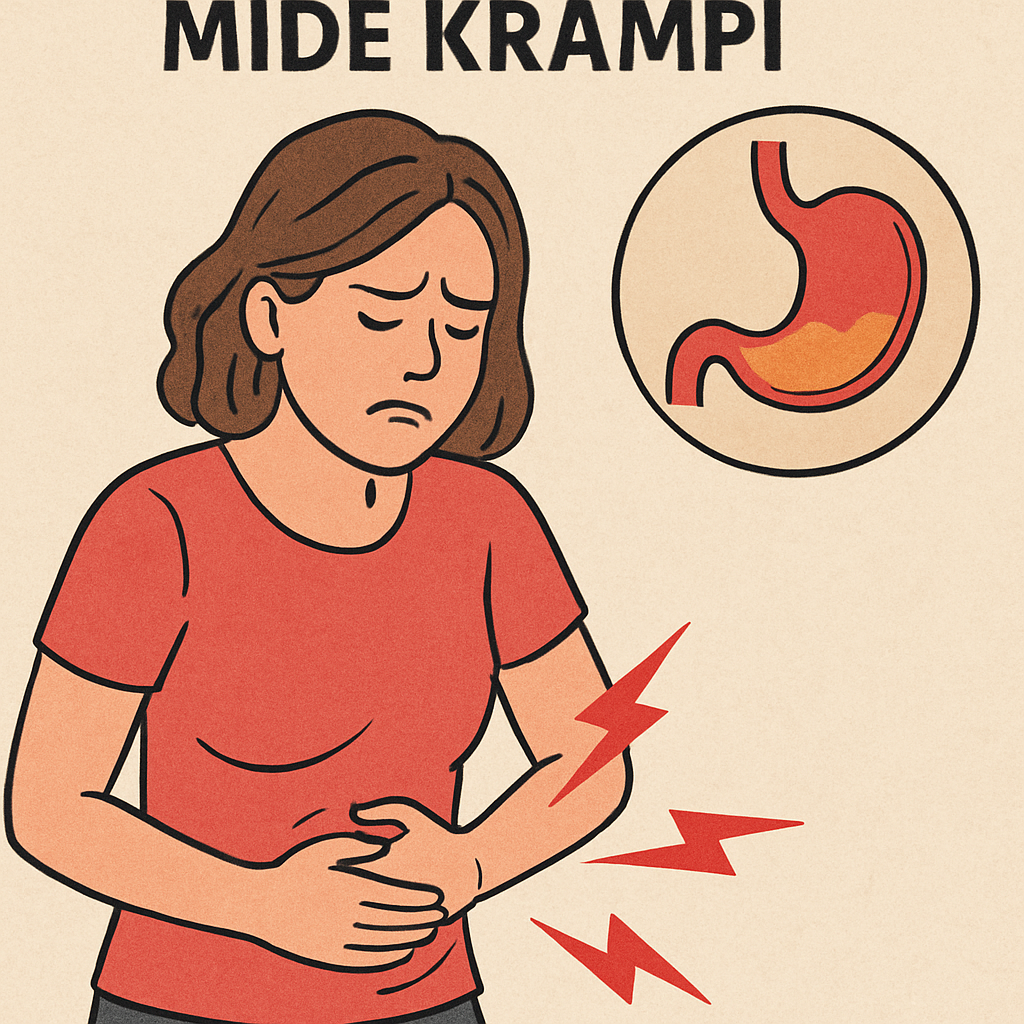mide krampı illüstrasyonu