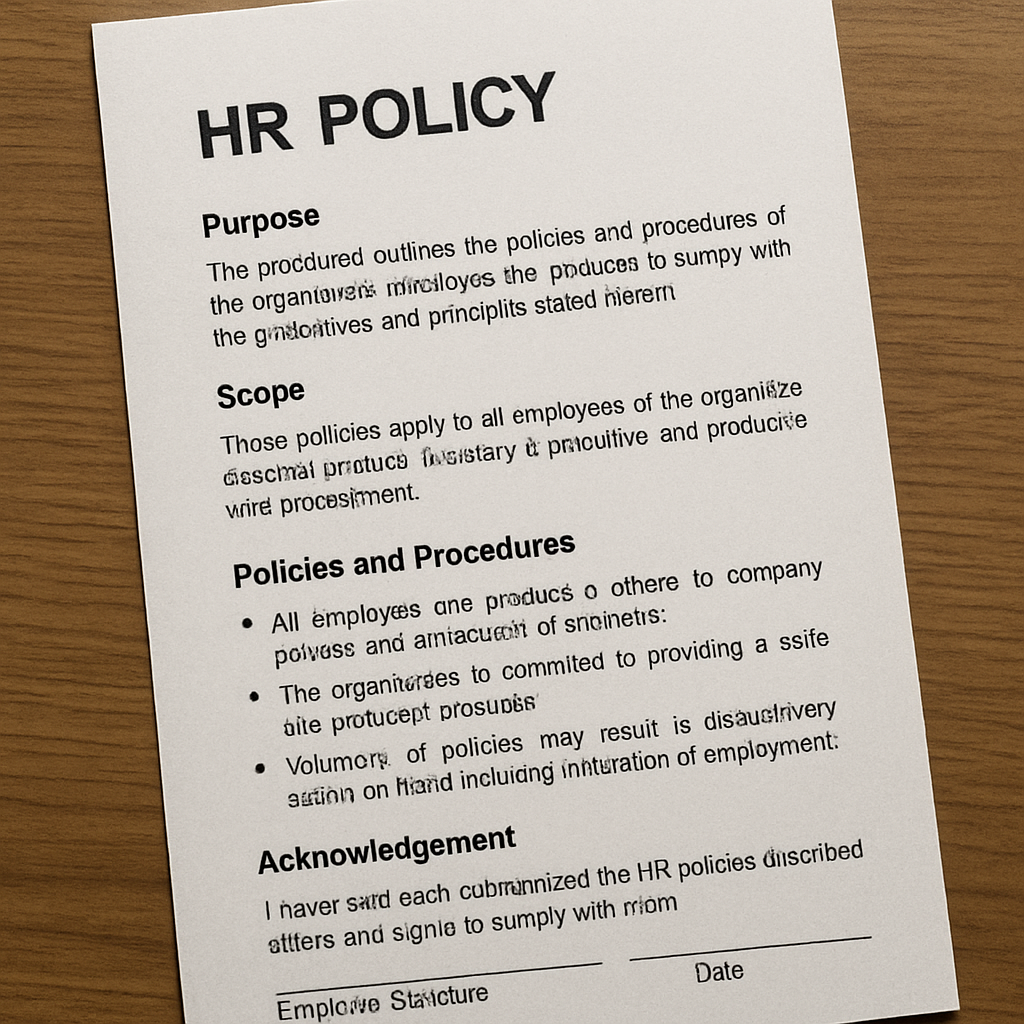 HR policy documentation
