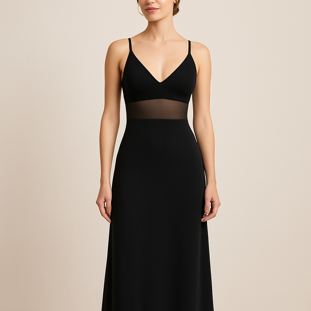Elegant maxi dress with shapewear