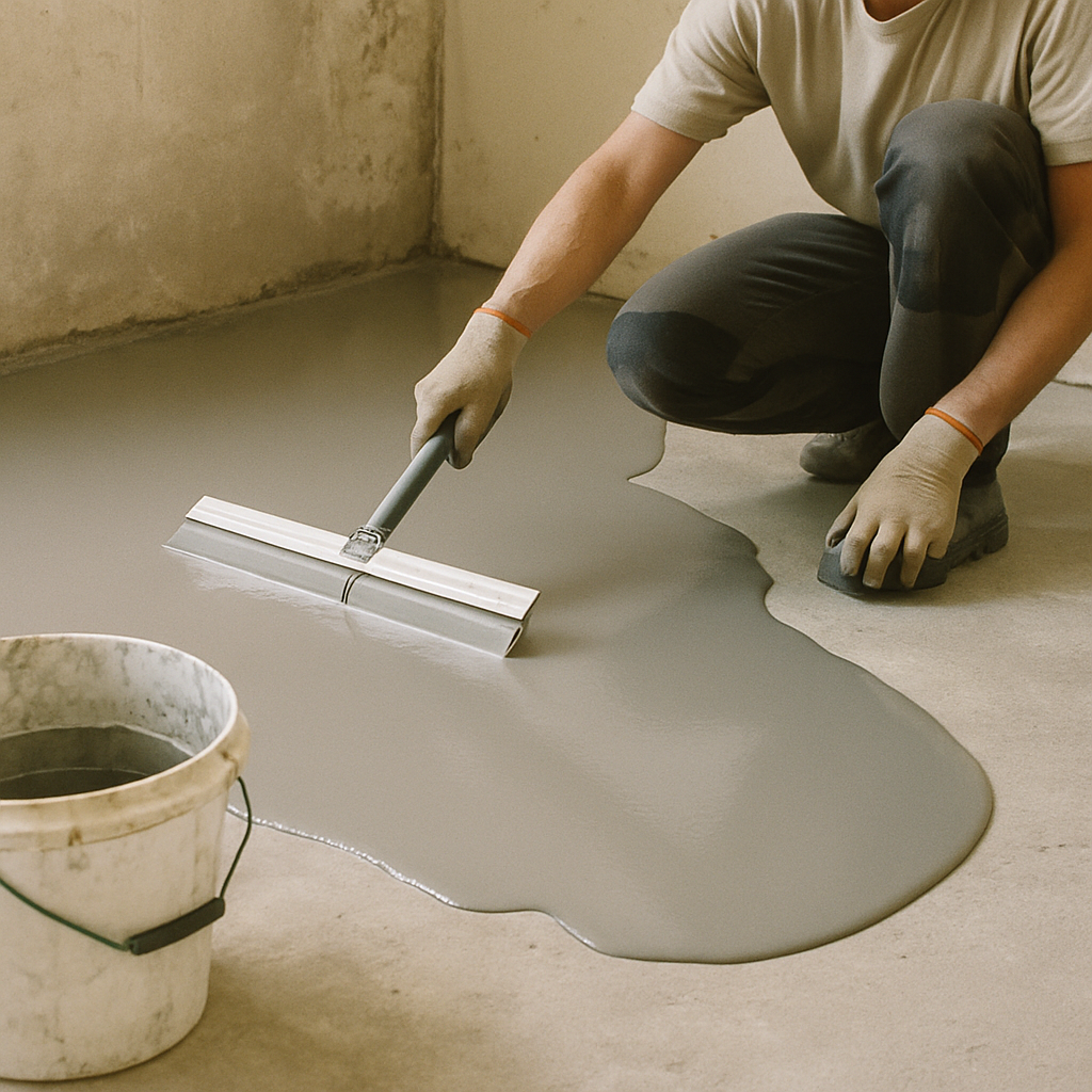 self-leveling compound application