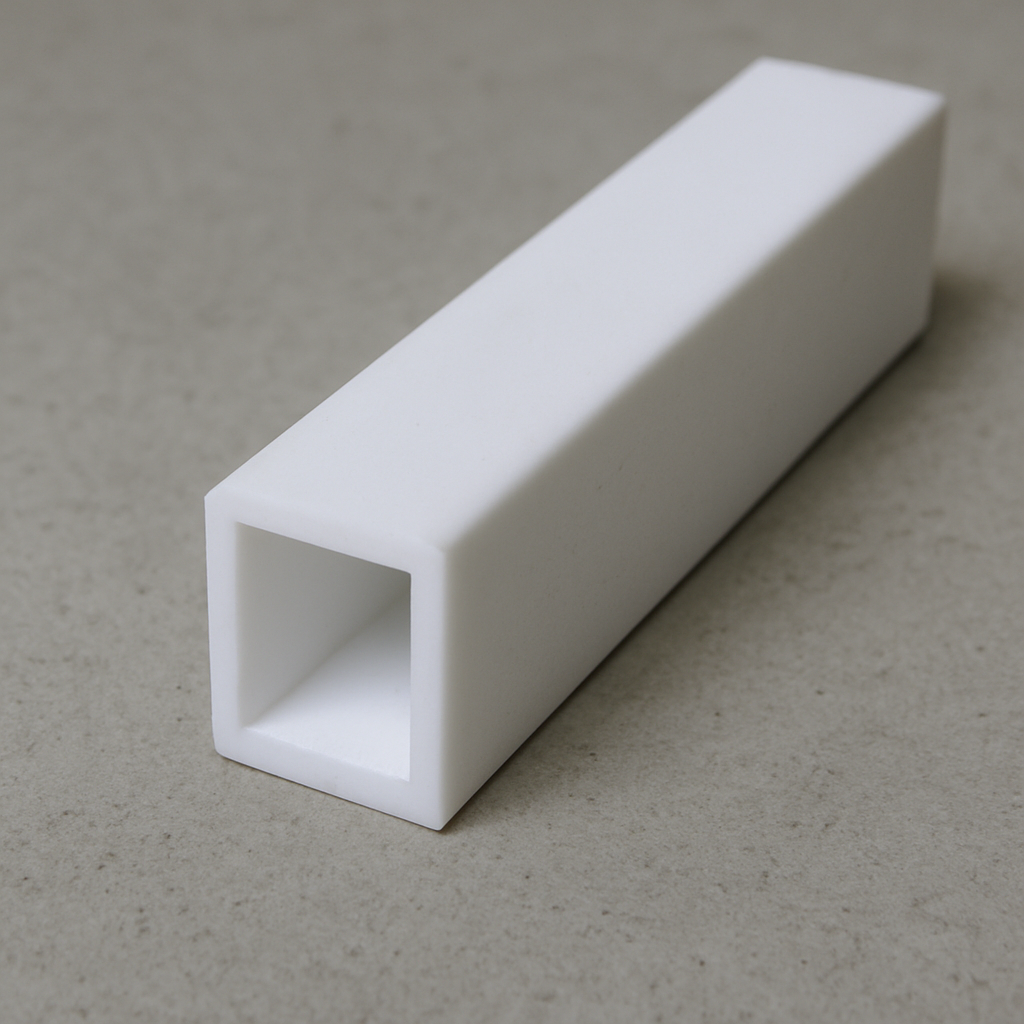 Chemical resistant PTFE square tube
