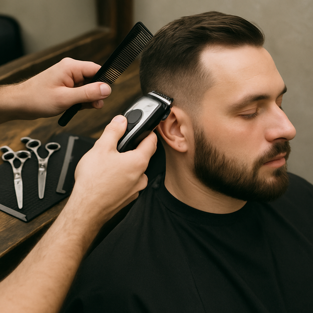 Barber Set in Use