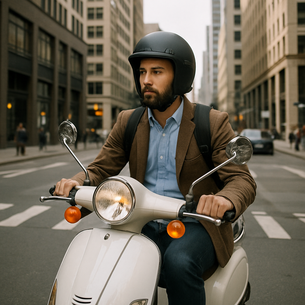Urban commuting with a gas scooter