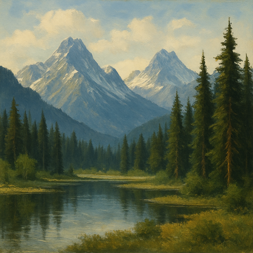 BC landscape with mountains and forest
