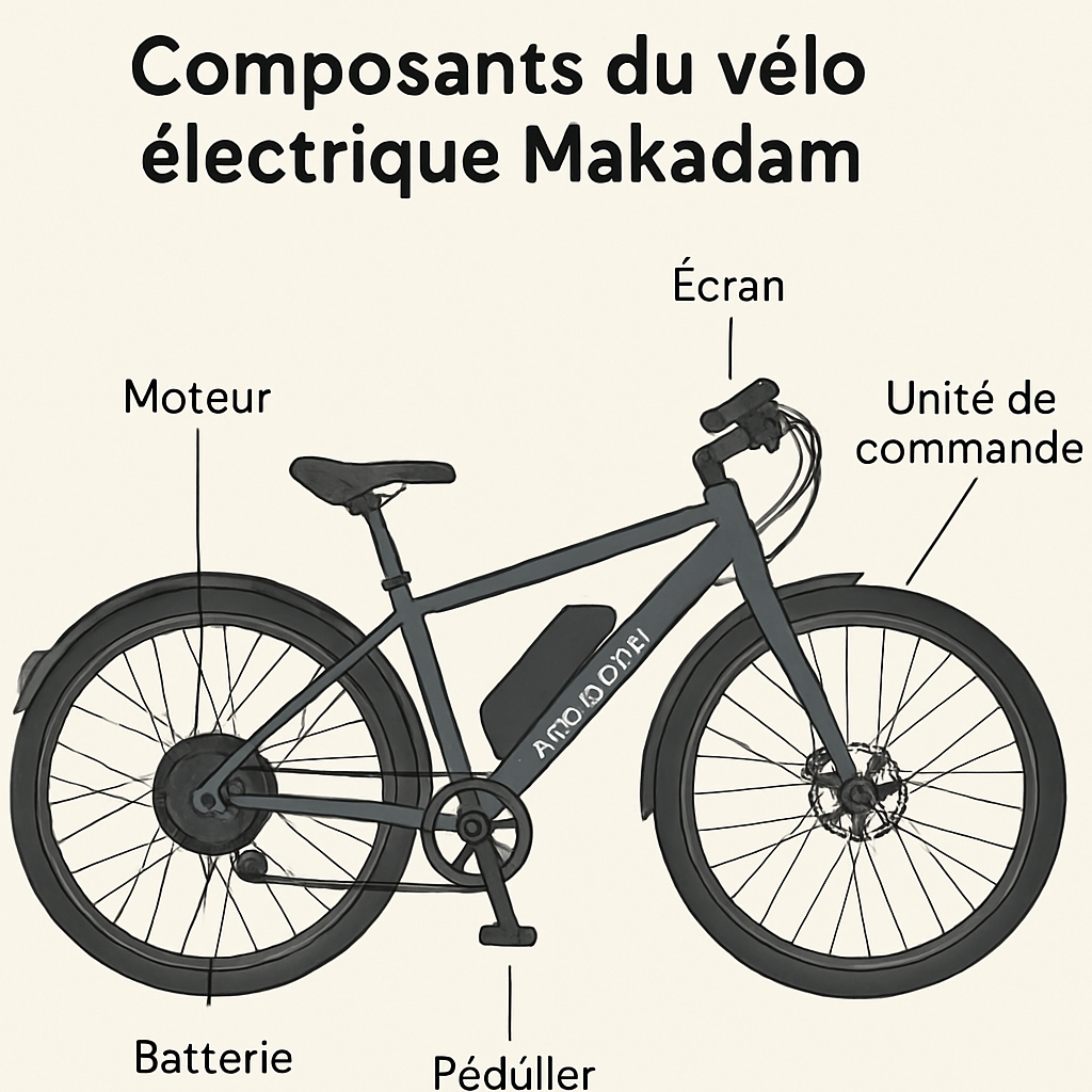 Composants du vélo électrique Makadam