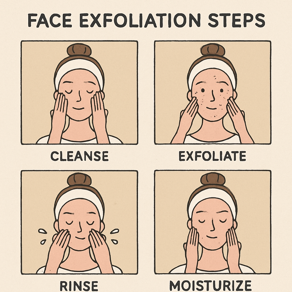Face Exfoliation Steps
