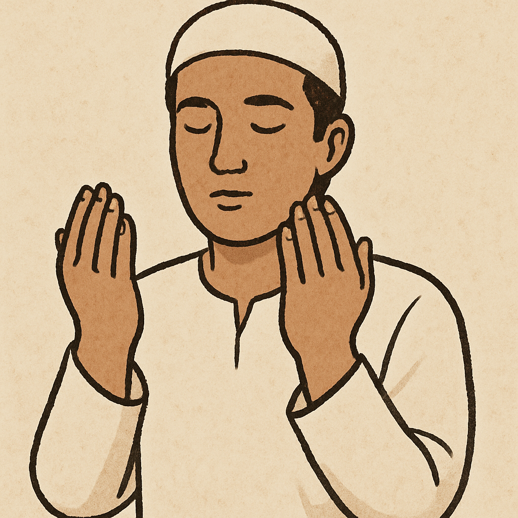 Hands raised in prayer