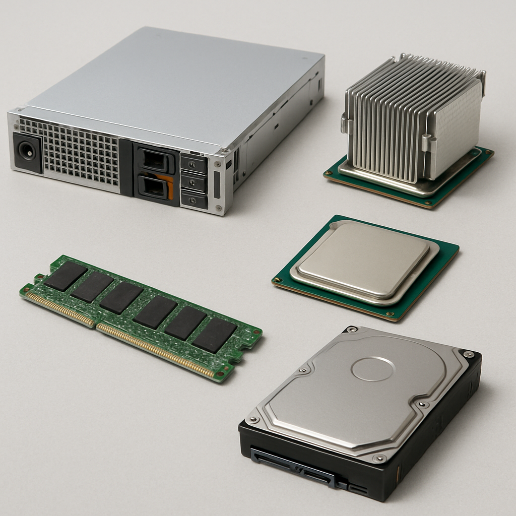 Image showing server hardware components