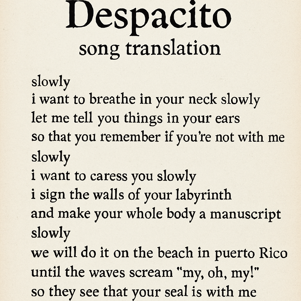 despacito song translation