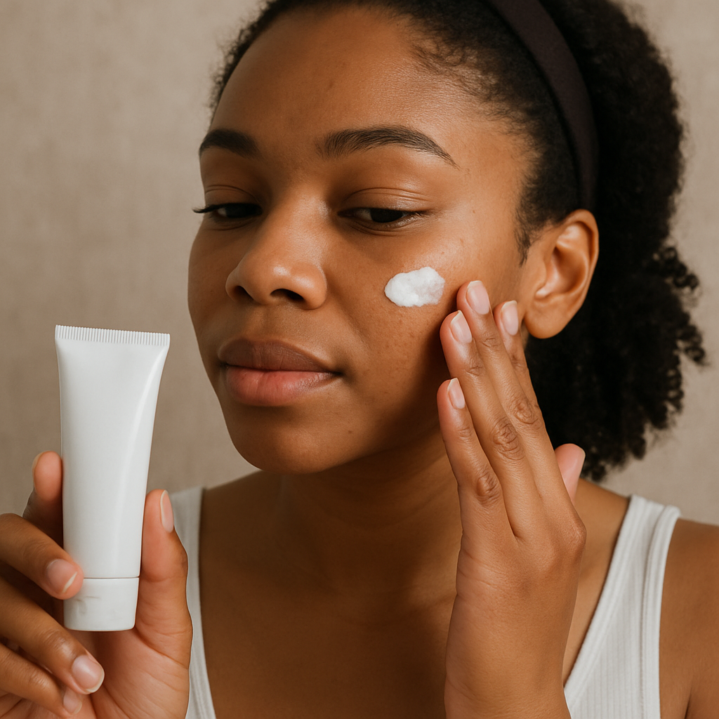Applying Hydroquinone Cream