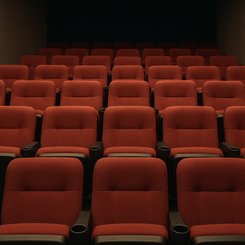 Empty movie theater seats