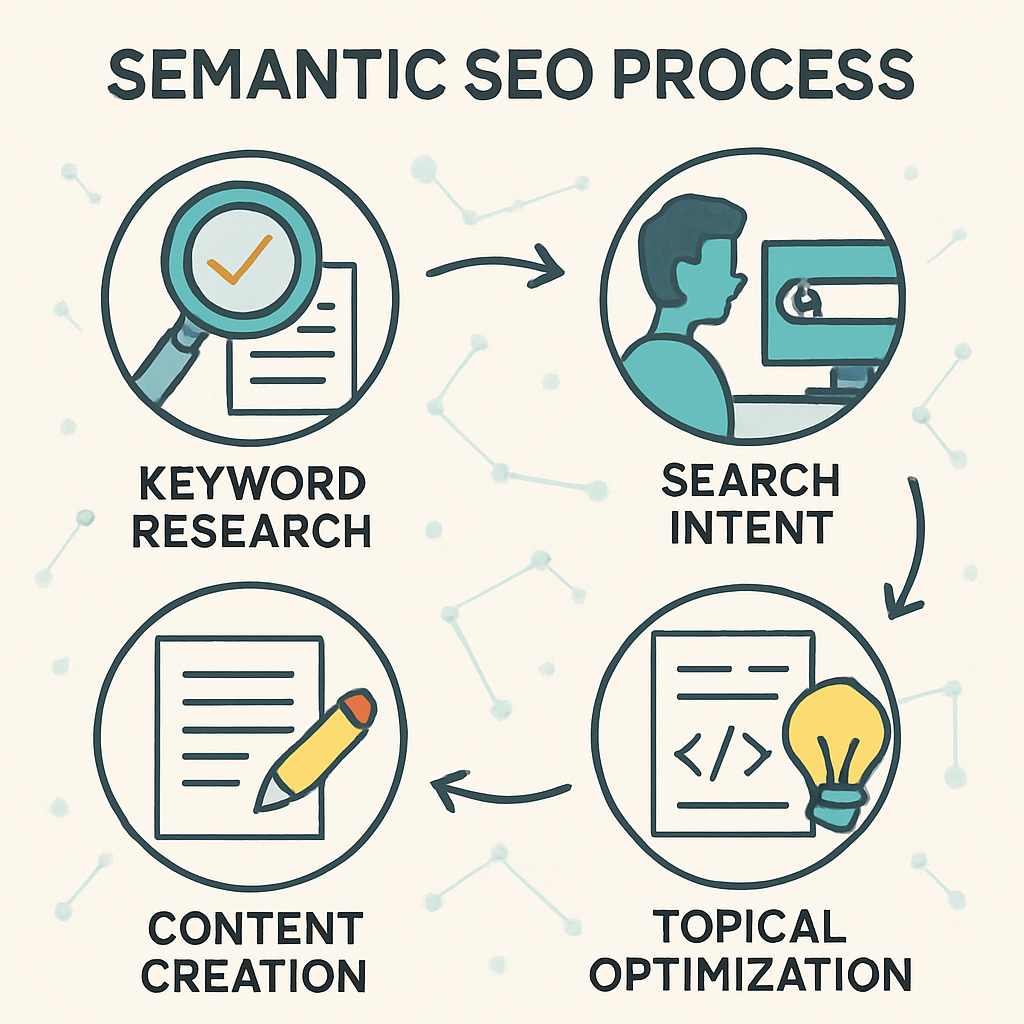 Illustration of Semantic SEO Process