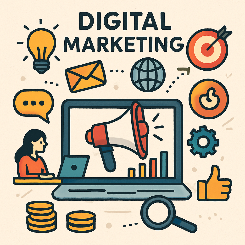 Digital marketing concept illustration