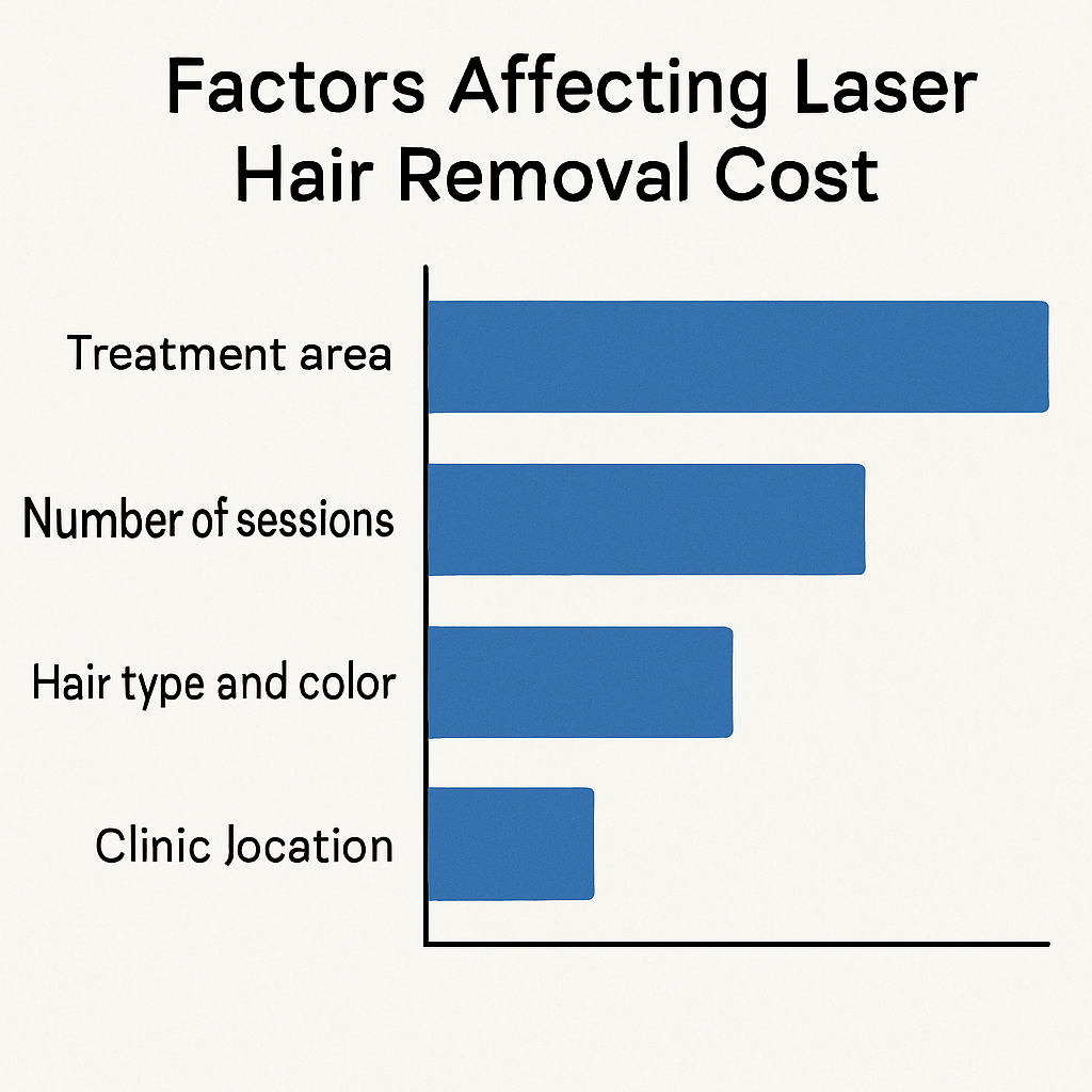 Graph showing factors affecting laser hair removal cost