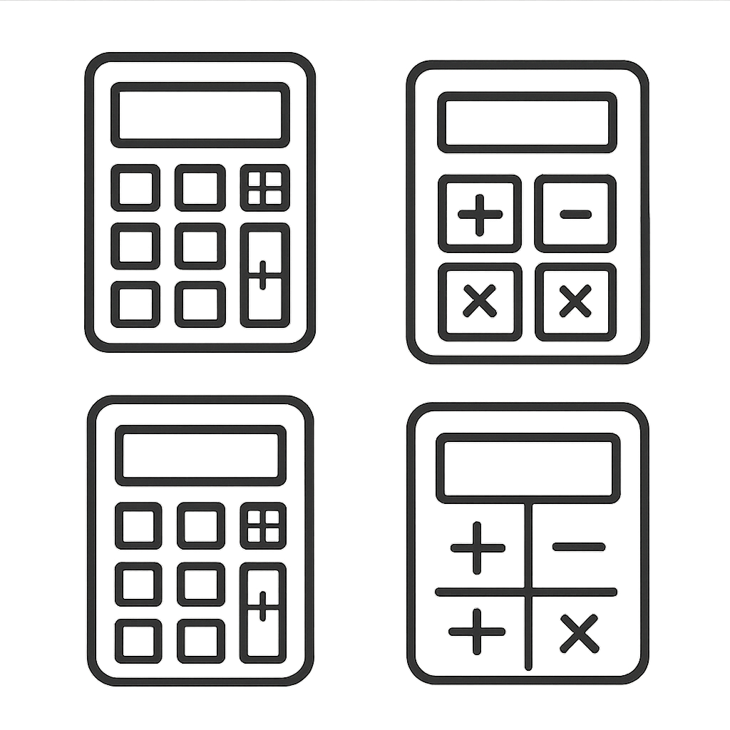 Various calculator icons