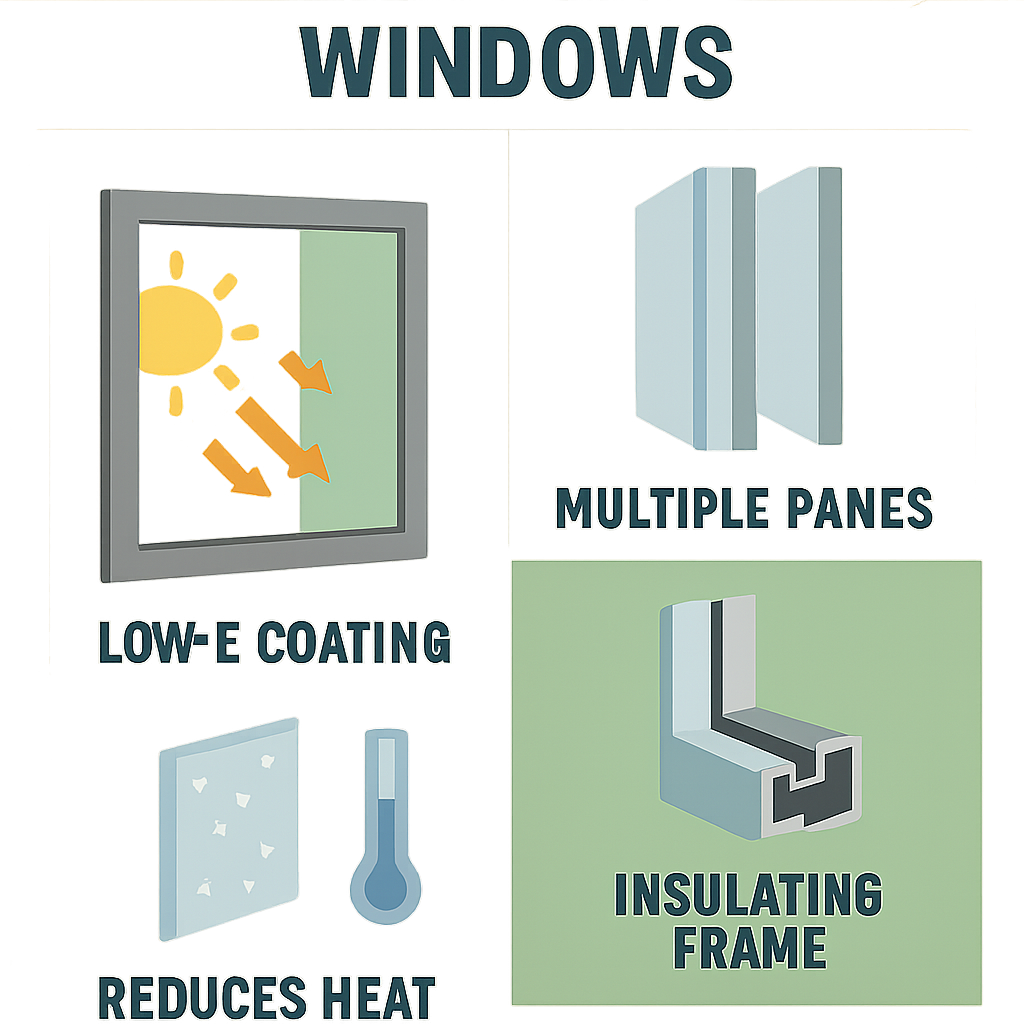 Energy-efficient windows infographic