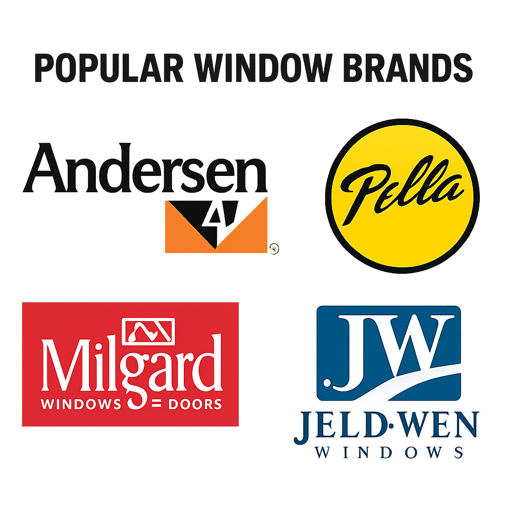 Popular window brands and logos