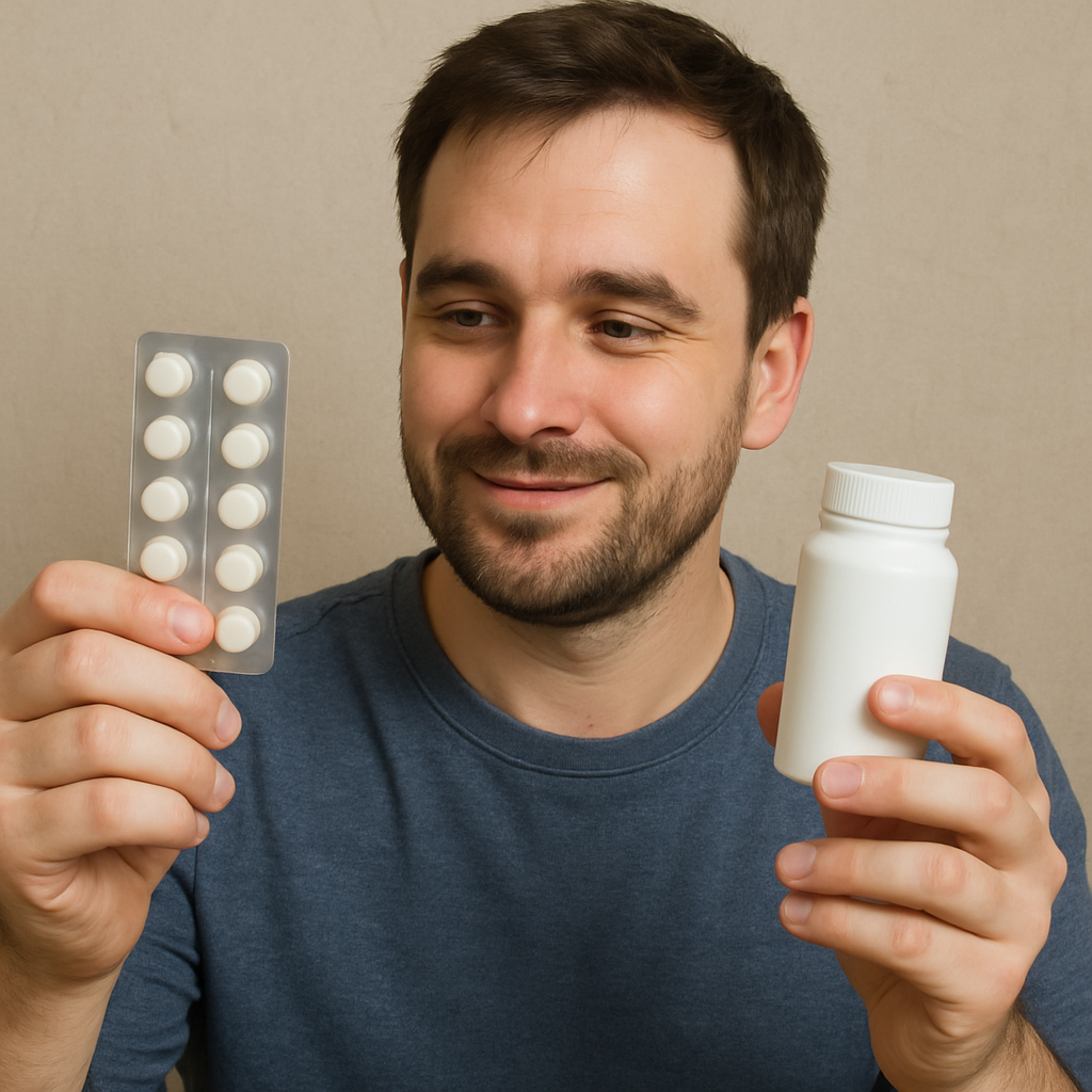 Man with medication