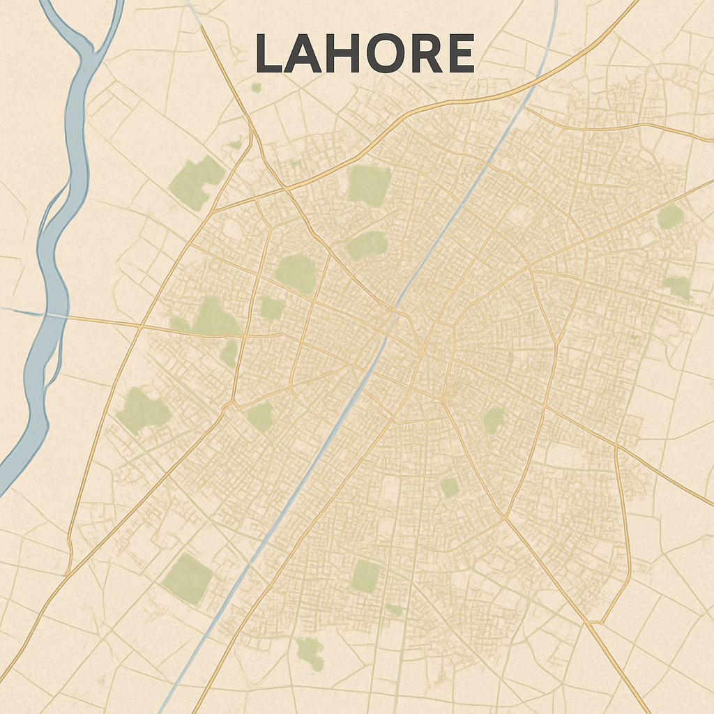 Detailed Lahore Map