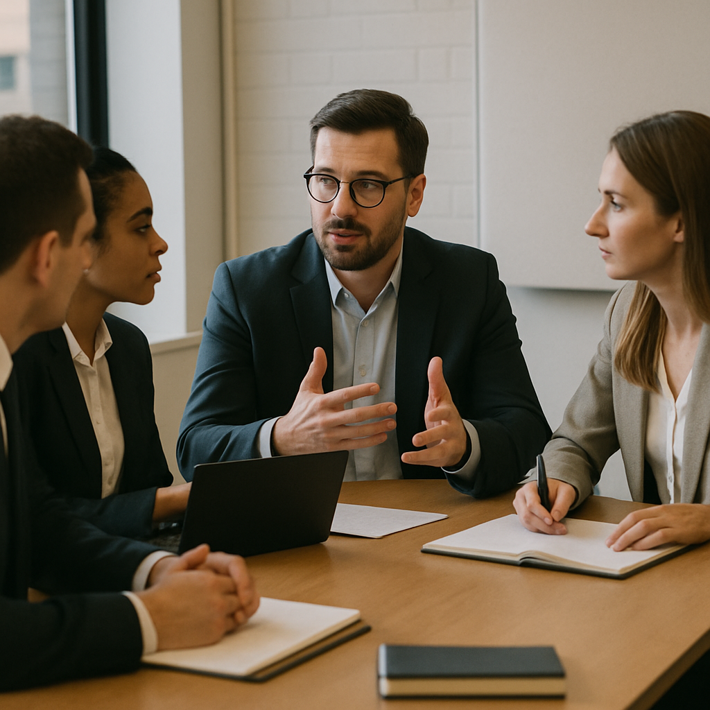Image of a business meeting in progress