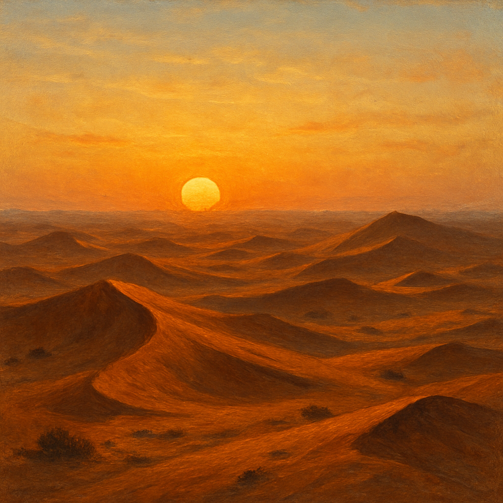 Amanecer en el desierto del Sahara