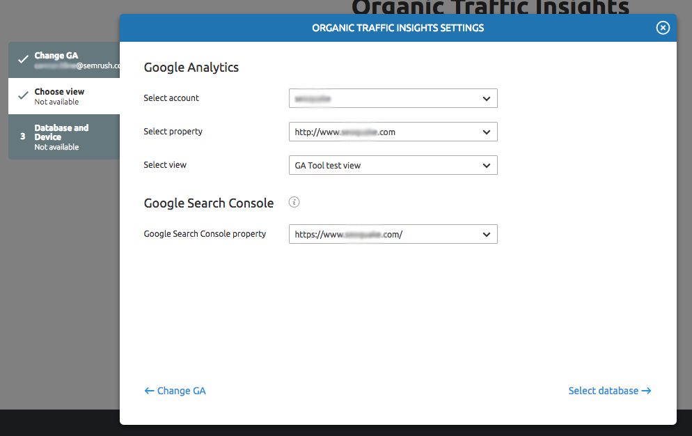 Configuring Organic Traffic Insights image 4