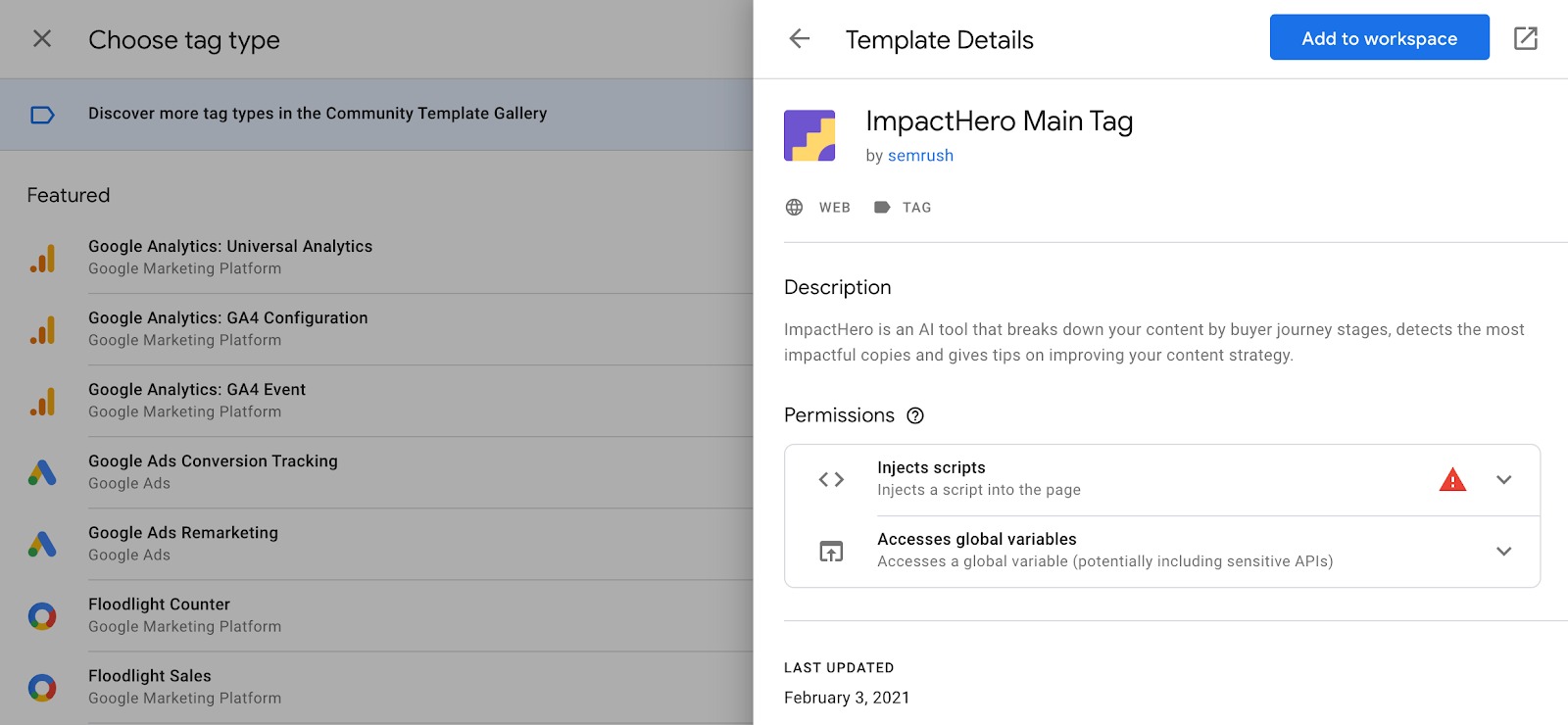 Setting Up ImpactHero Via Google Tag Manager image 4