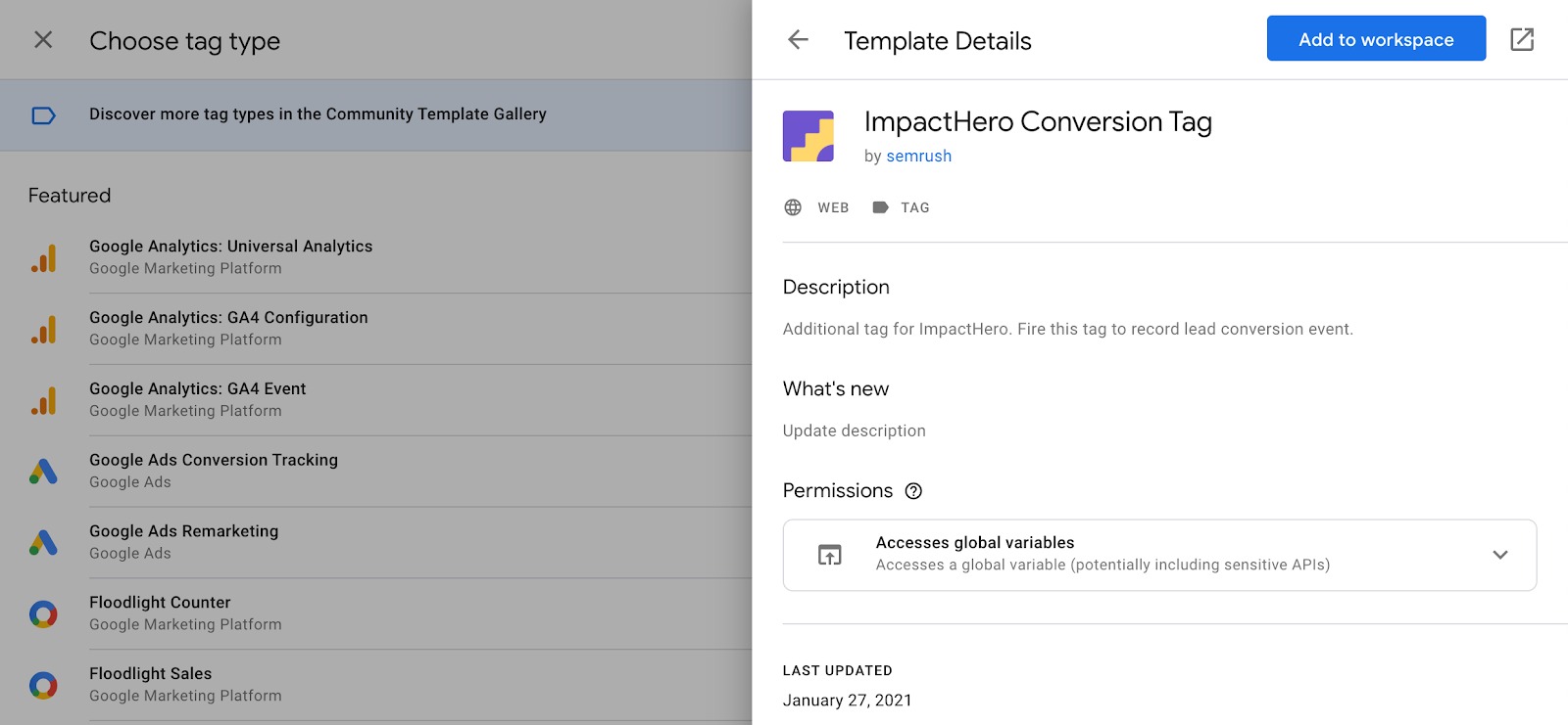 Setting Up ImpactHero Via Google Tag Manager image 7