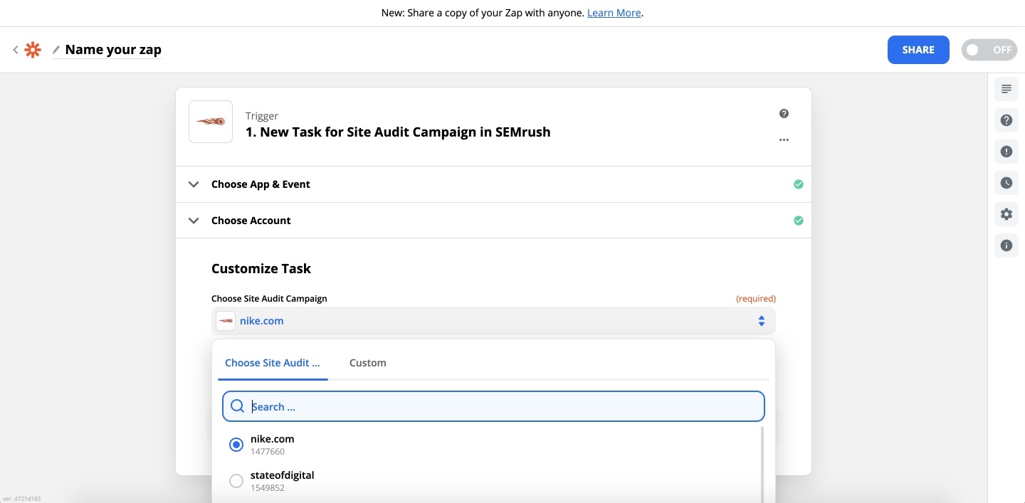 Como integrar Zapier à Auditoria do Site image 6
