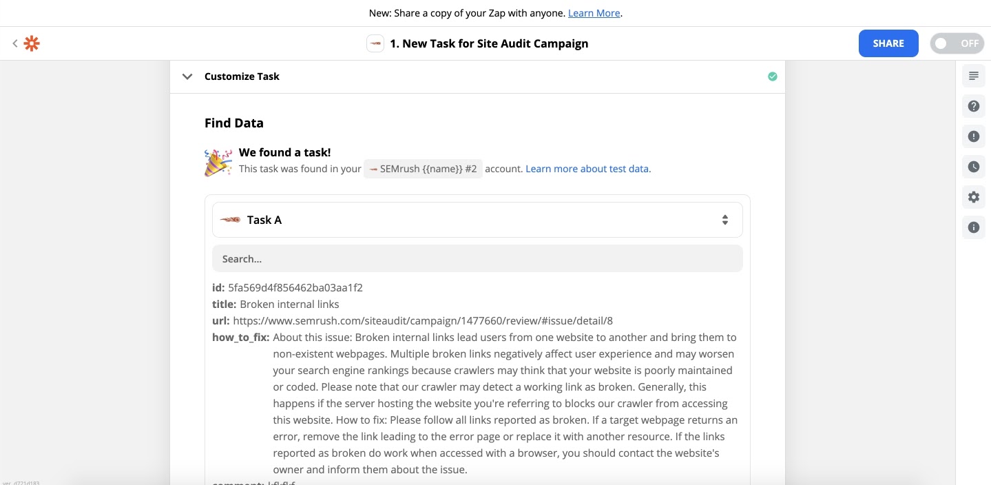 Como integrar Zapier à Auditoria do Site image 8