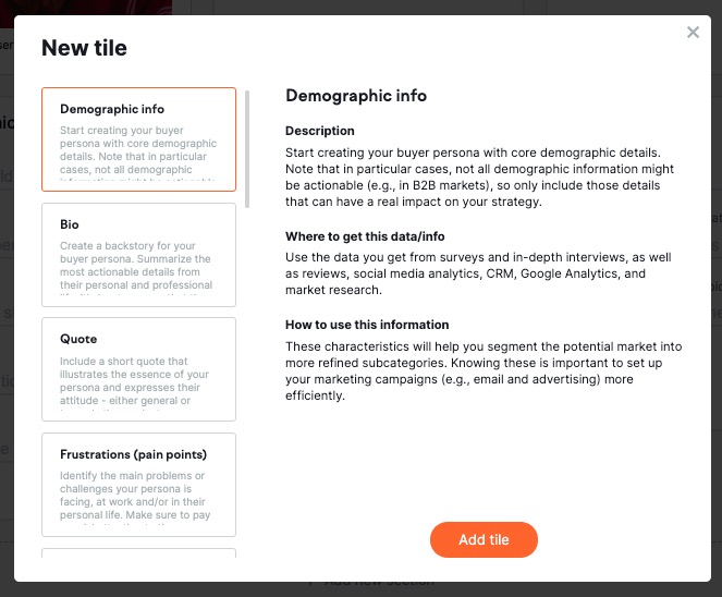 Semrush Persona Tool image 7