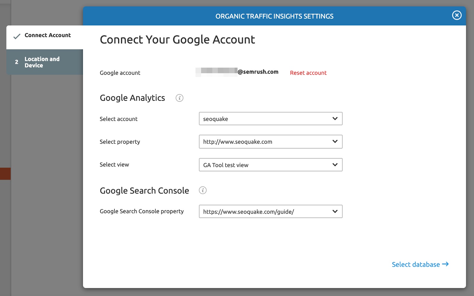 Connecting Organic Traffic Insights with Your Google Accounts image 5