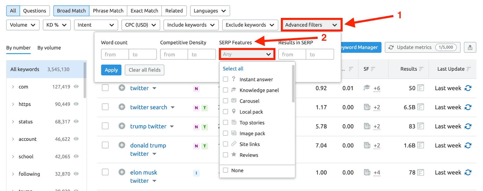 What Semrush Tools Can I Use to Research SERP Features? image 4
