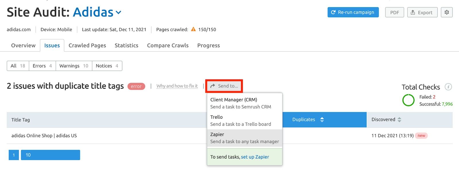 zapier semrush