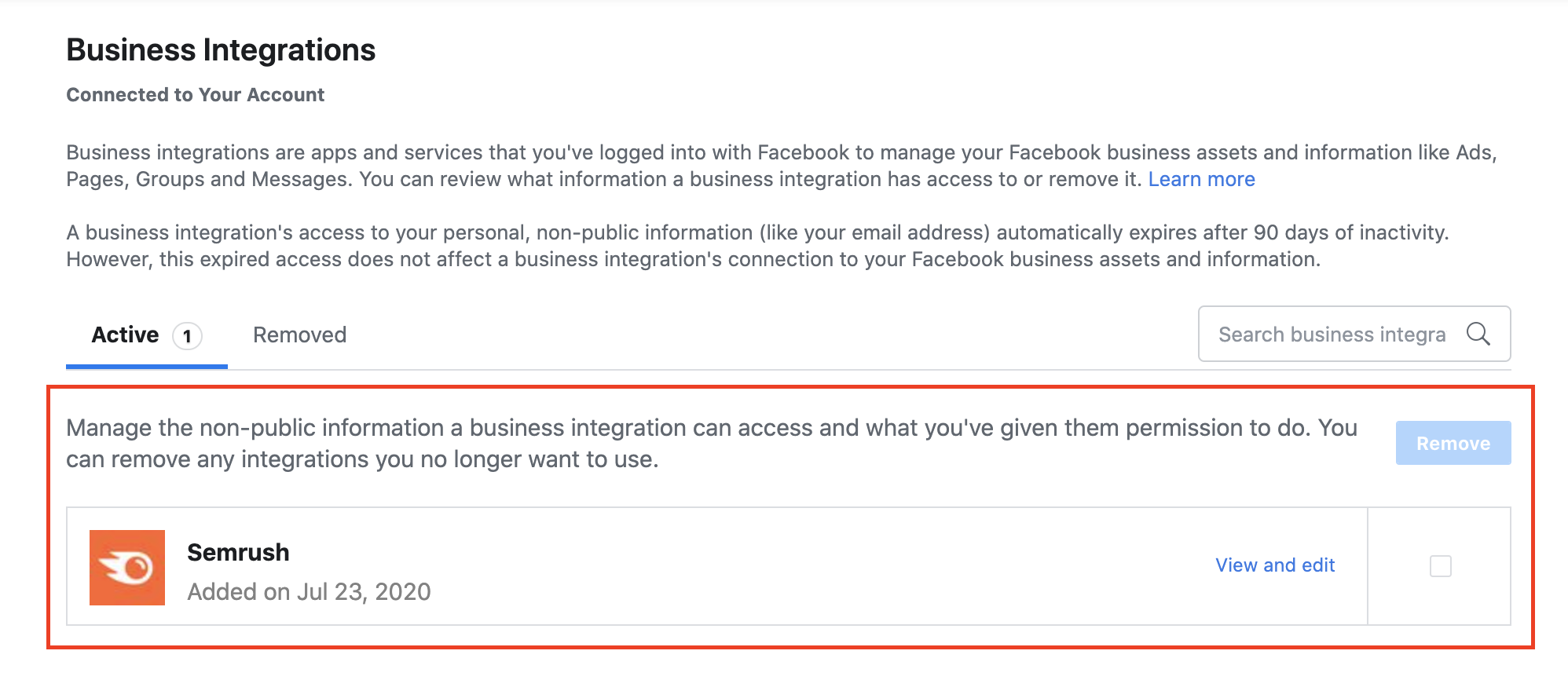 Facebook Business Integrations