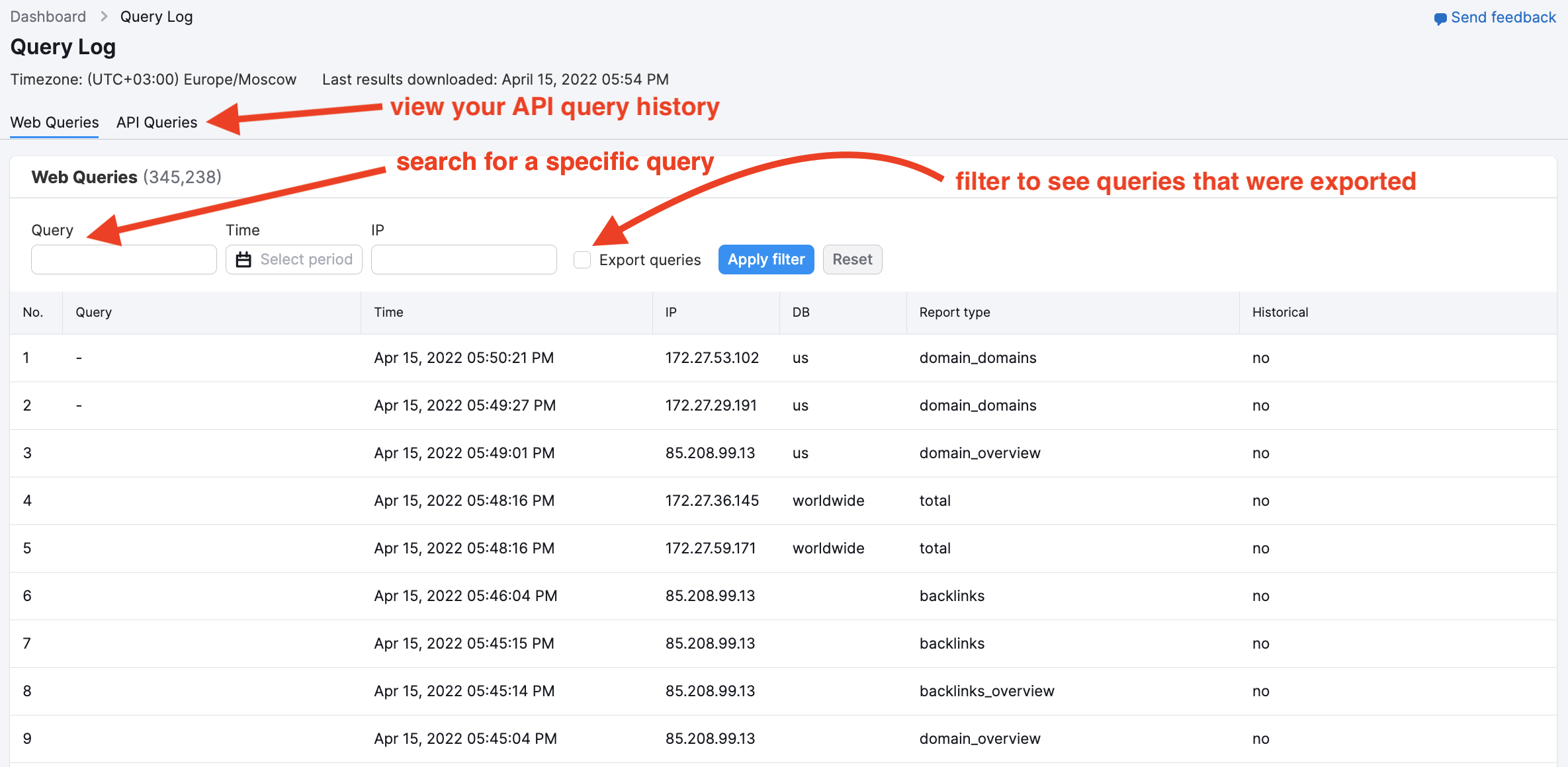 semrush-query-logs