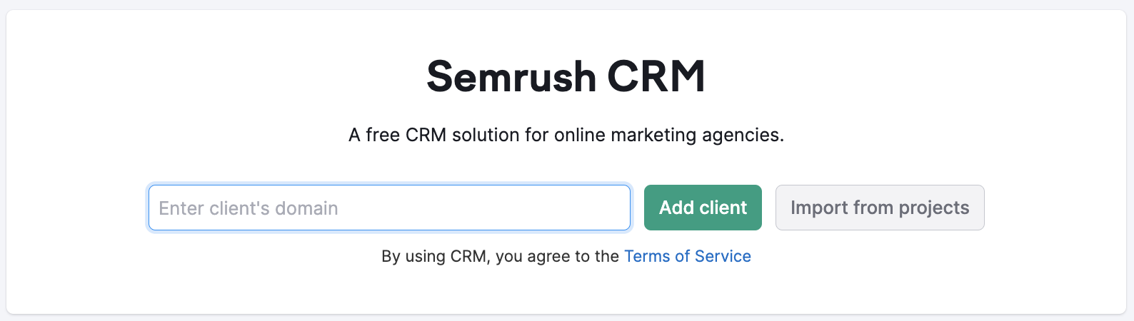 CRM Getting started