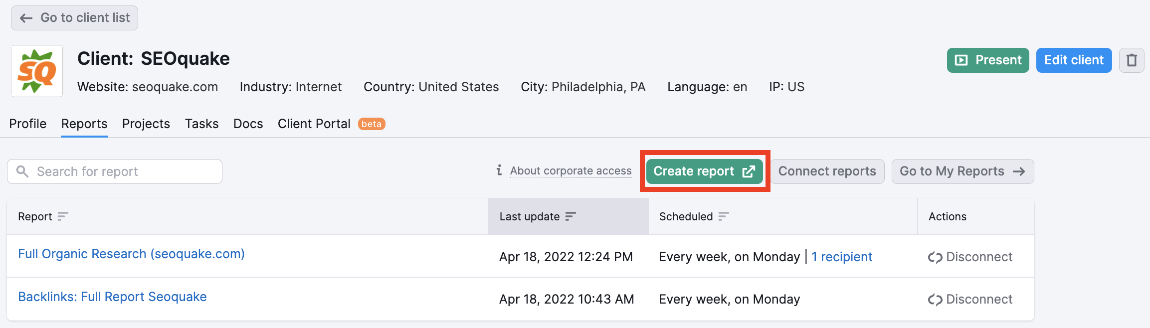 CRM creating reports