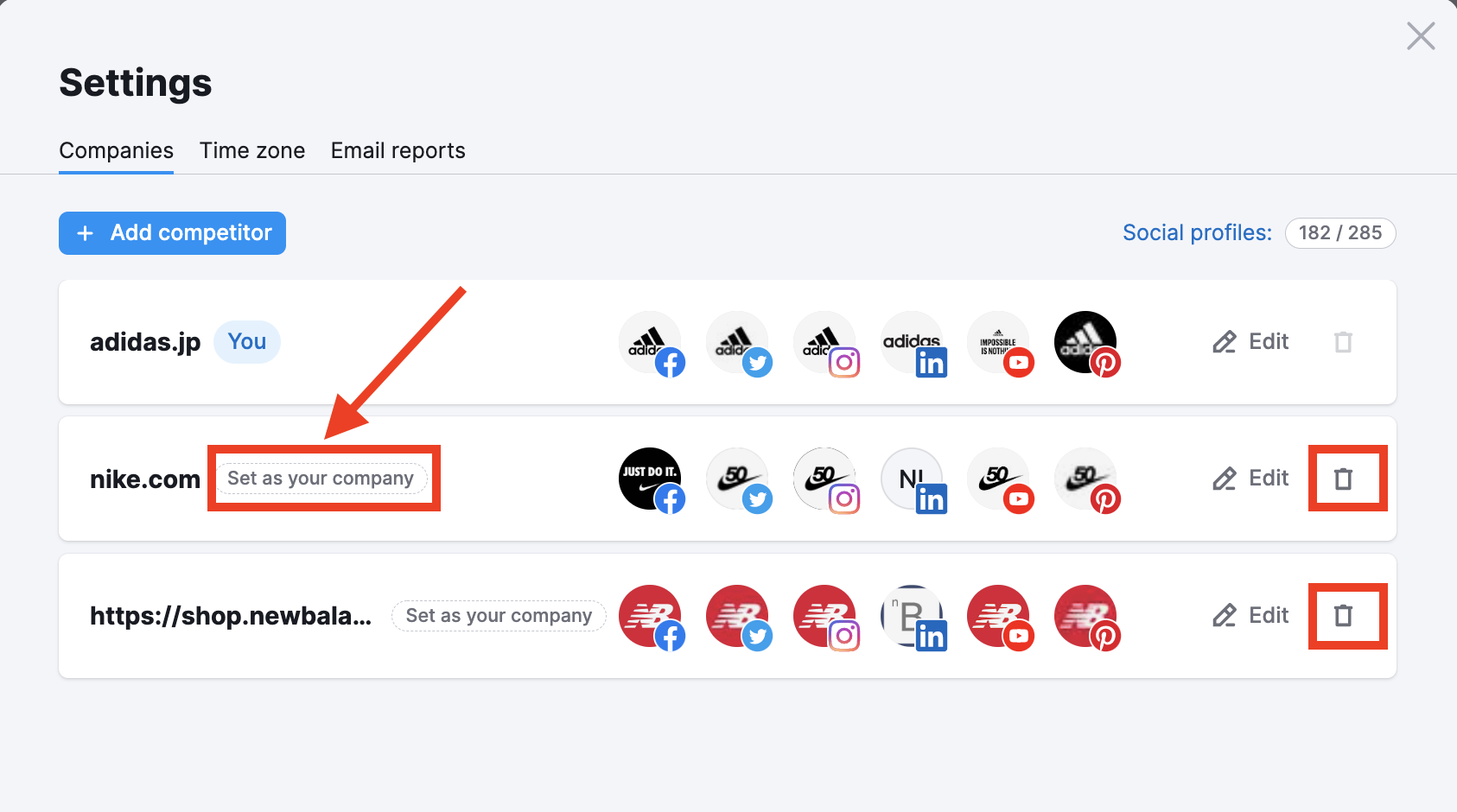 How to Disconnect your Social Media Accounts from Semrush image 6