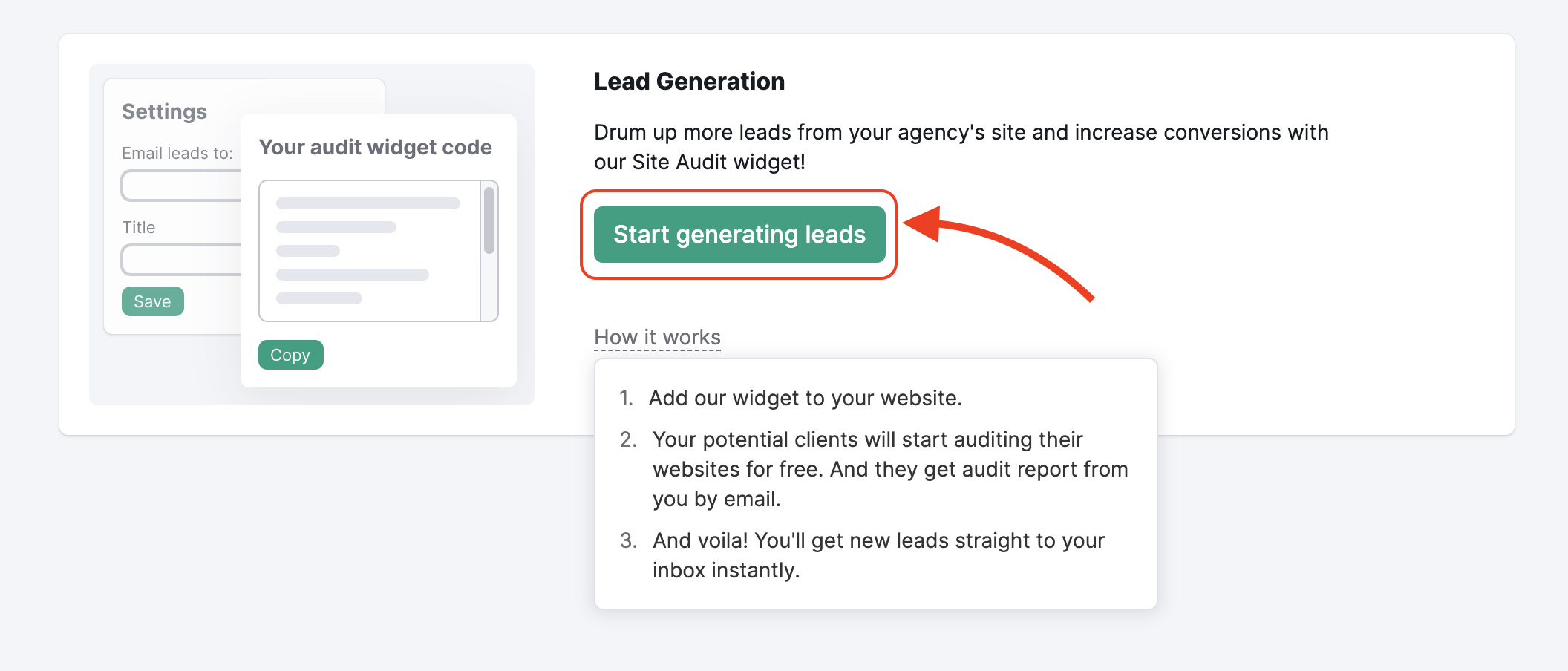 Start Generating Leads