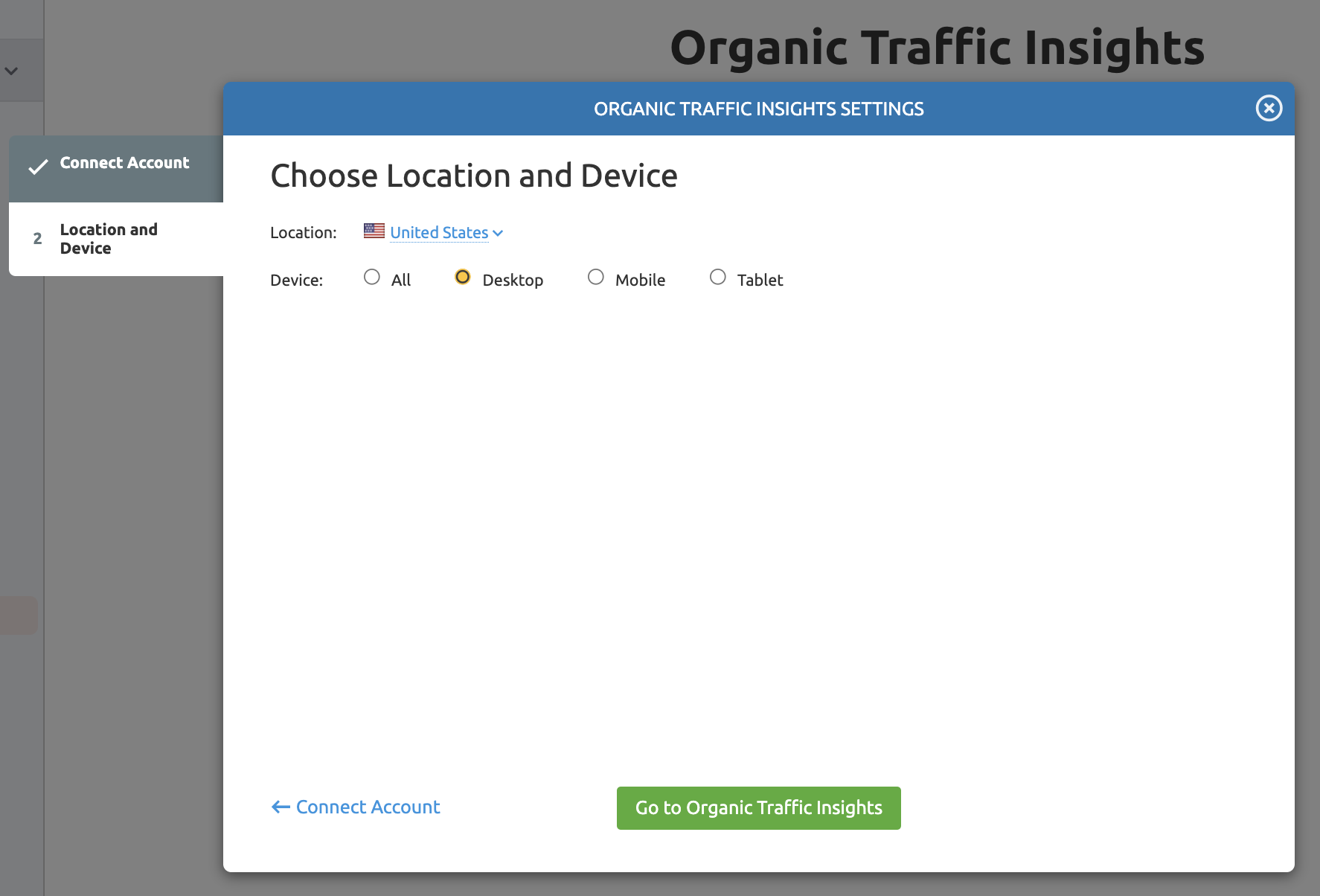 Configuring Organic Traffic Insights image 5