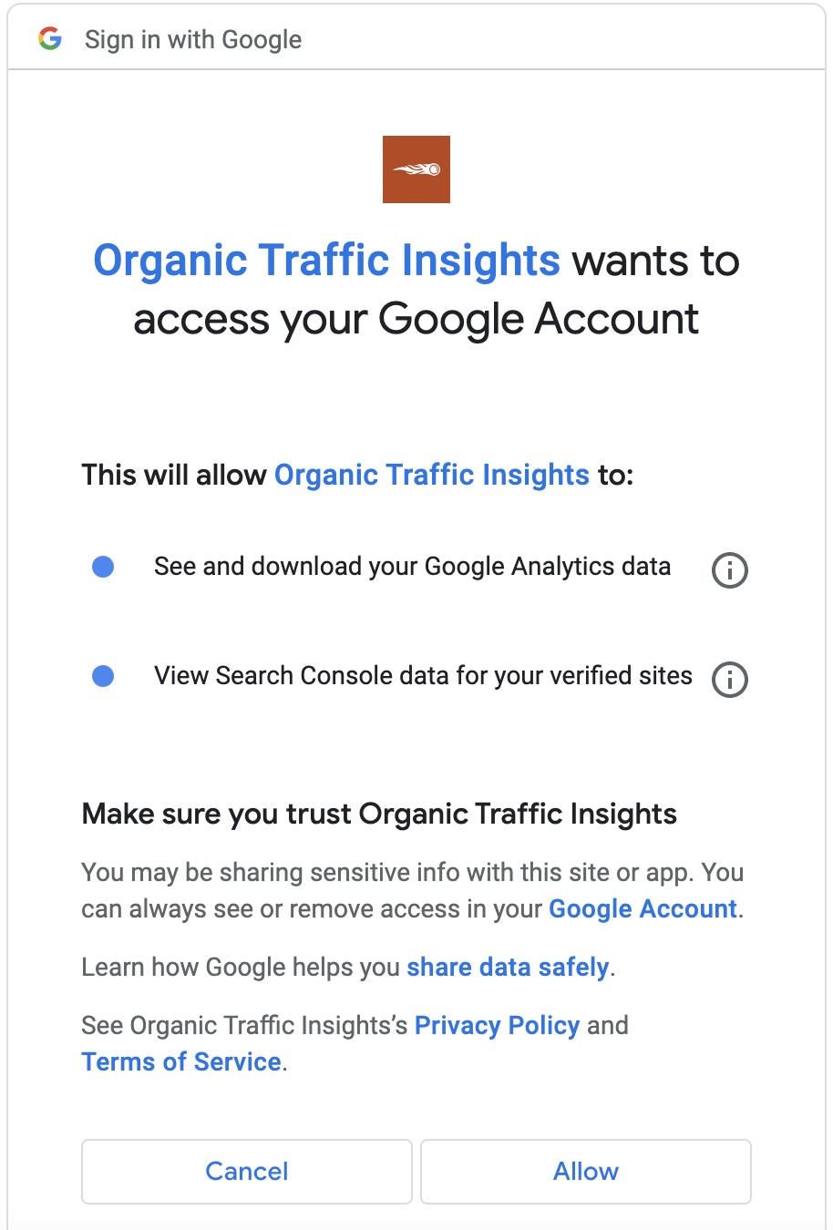 Configuring Organic Traffic Insights image 3